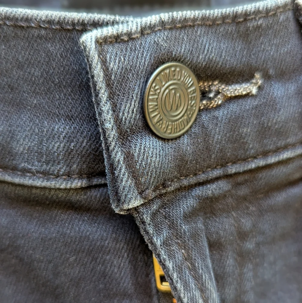 Mother Hustler Fray Jeans Sz‎ 27 Night in Paris Dark Blue Denim Raw Hem Flare - Picture 10 of 14